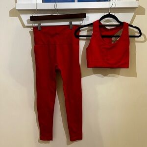 Women's Red Activewear Set